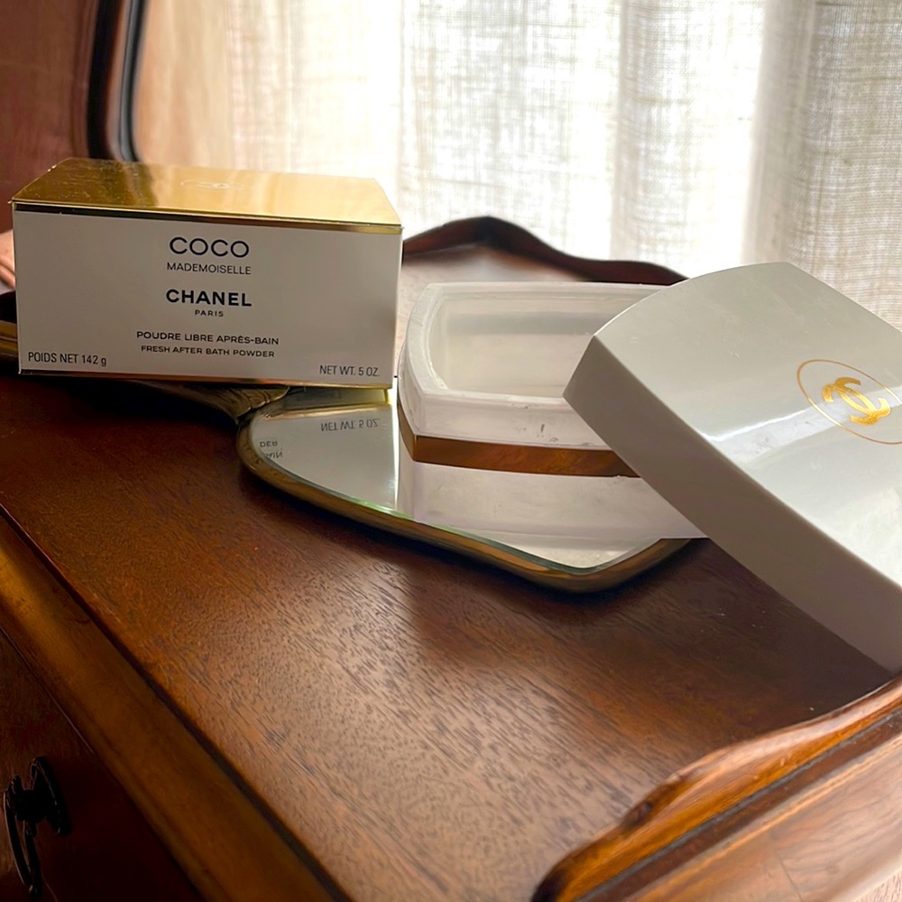 COPY - 2 Chanel coco Mademoiselle bath powder empty with boxes